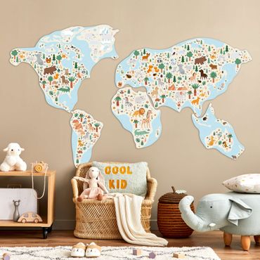 FOLDZILLA 3D wereldkaart - Wereldkaart voor kinderen